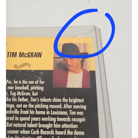 Tim McGraw 1993 Sterling Country Gold Series Card Trading Card - Picture 3 of 6